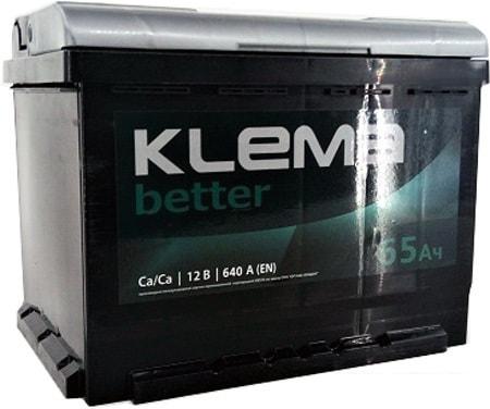 Автомобильный аккумулятор Klema Better 6СТ-65А(0) (65 А·ч)