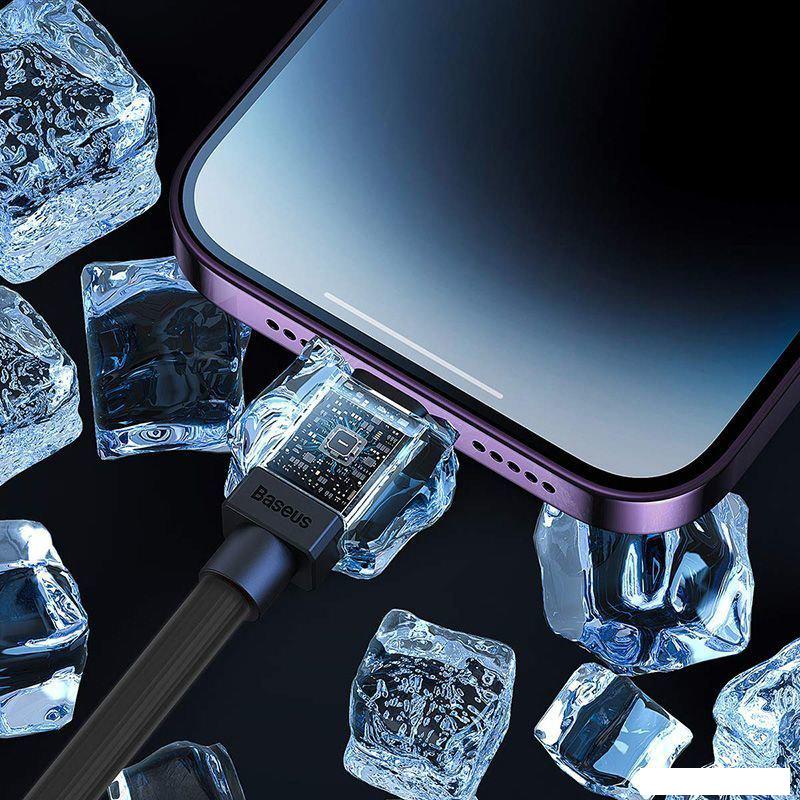 Кабель Baseus CoolPlay Series USB Type-A - Lightning (1 м, черный)