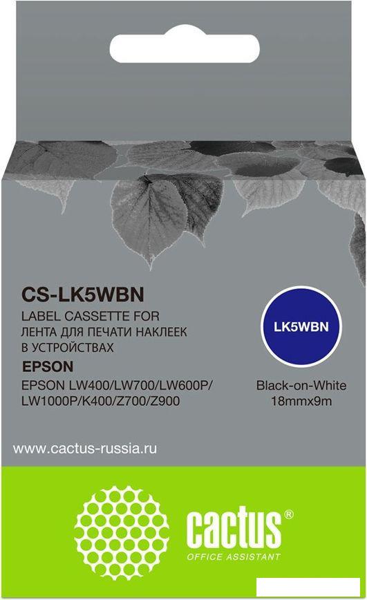 Картридж CACTUS CS-LK5WBN (аналог Epson LK5WBN)