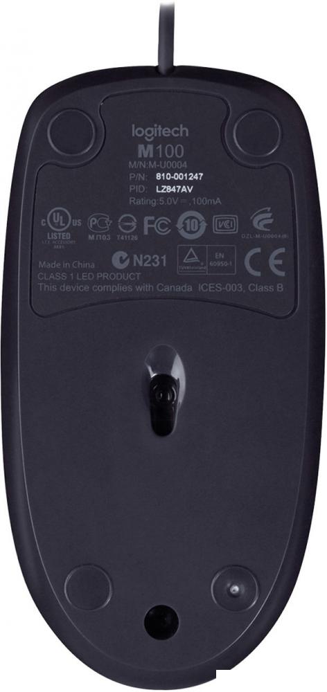 Мышь Logitech B100 (графит)