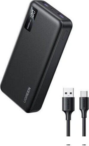 Внешний аккумулятор Ugreen PB312 20000mAh (черный)