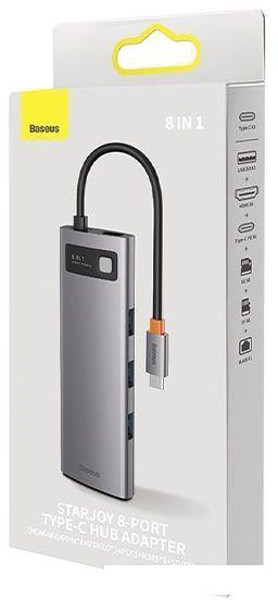 Док-станция Baseus StarJoy 8-Port Type-C Hub Adapter WKWG080113