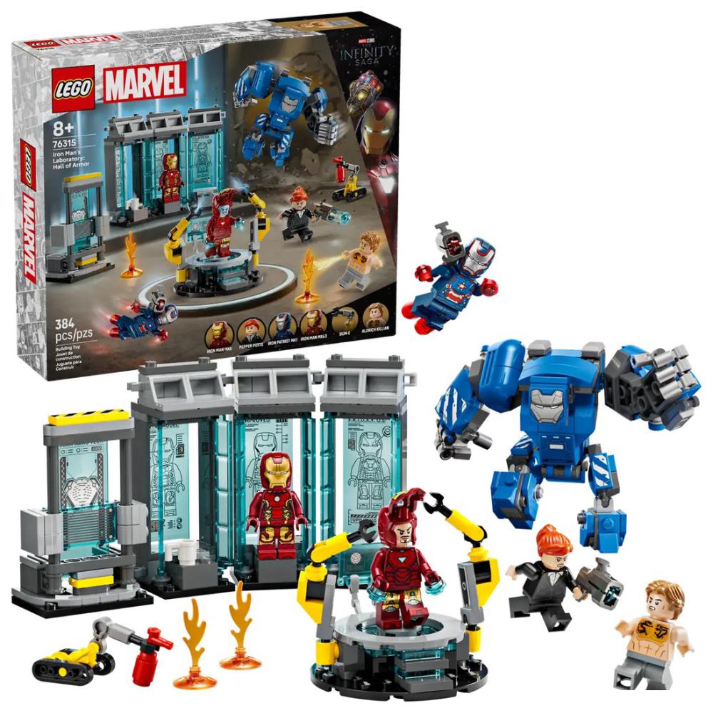 Конструктор LEGO Marvel Лаборатория Железного Человека: Зал Доспехов 76315