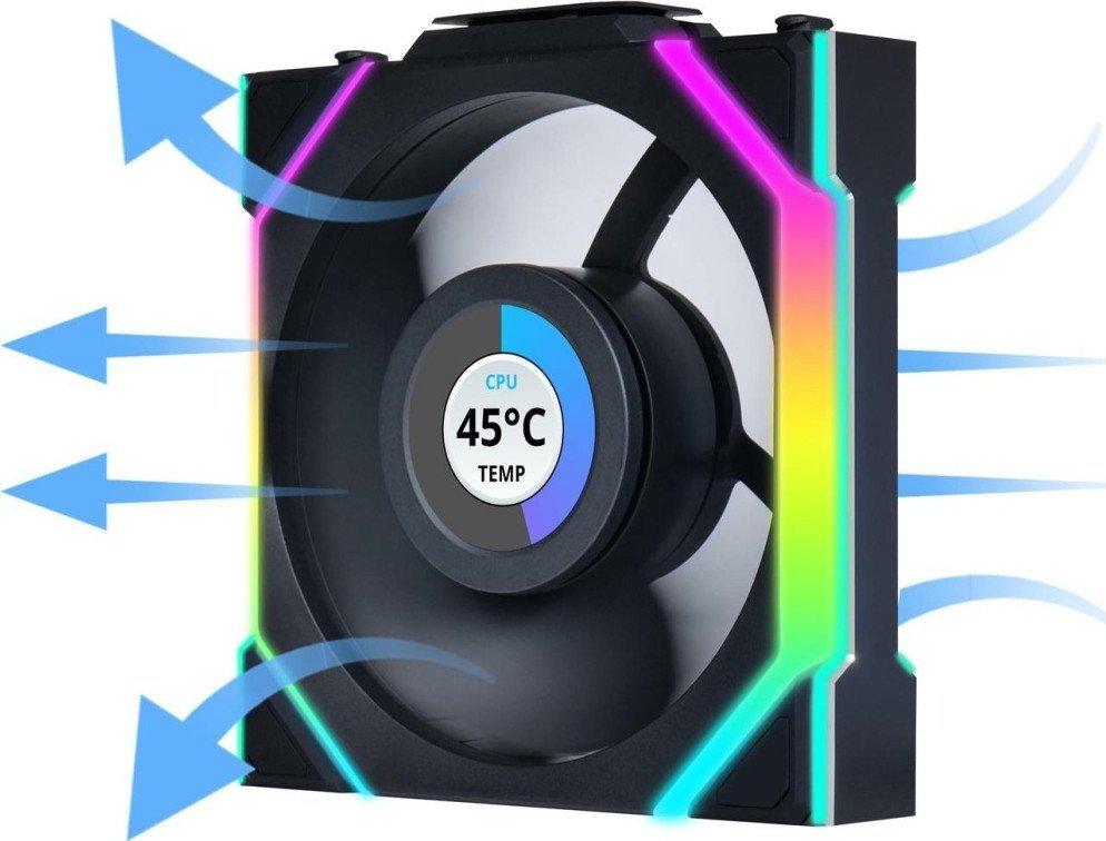 Вентилятор для корпуса Lian Li Uni Fan SL 120 Wireless LCD Reverse G99.12RSLLCD1W1B.R0