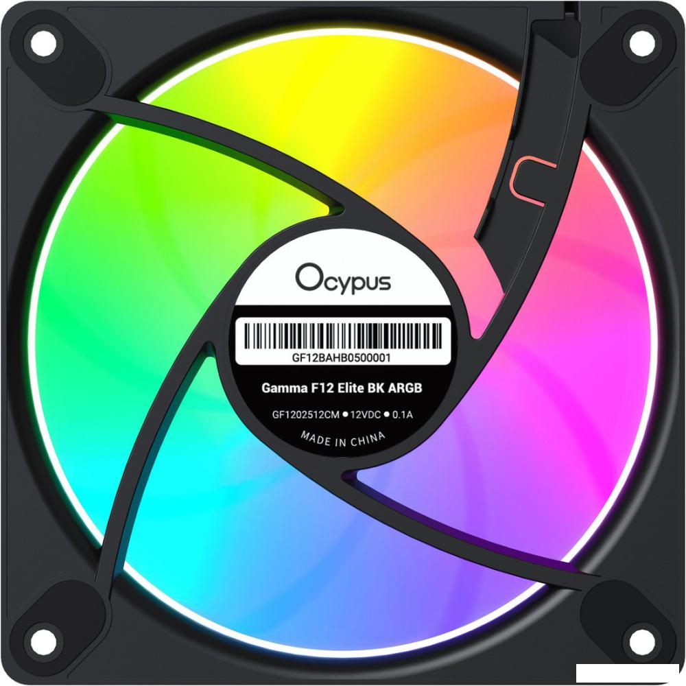 Вентилятор для корпуса Ocypus Gamma F12 Elite BK ARGB Reverse Blade