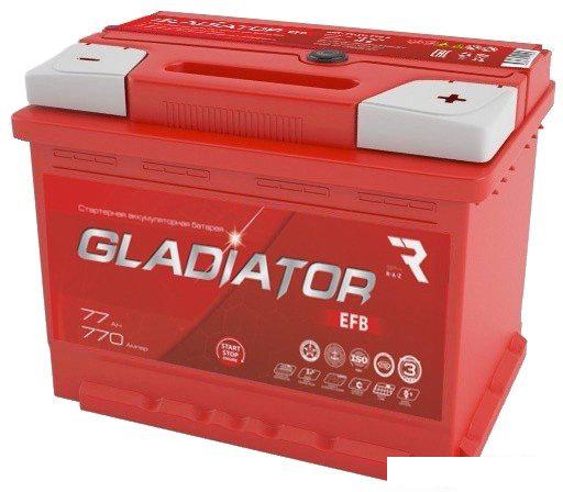 Автомобильный аккумулятор Gladiator EFB 77 R+ (77 А·ч)