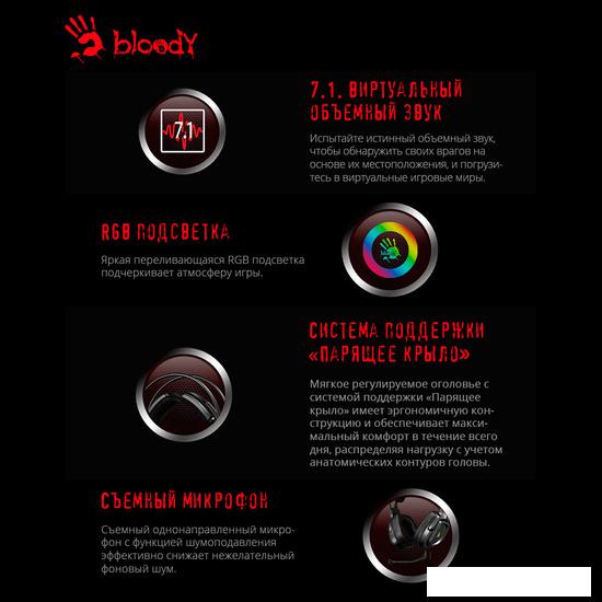 Наушники A4Tech Bloody G575 (серый)