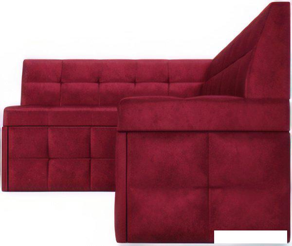 Угловой диван Мебель-АРС Атлантис левый 190x84x120 (бархат красный Star Velvet 3 Dark Red)