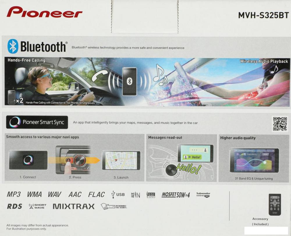 USB-магнитола Pioneer MVH-S325BT