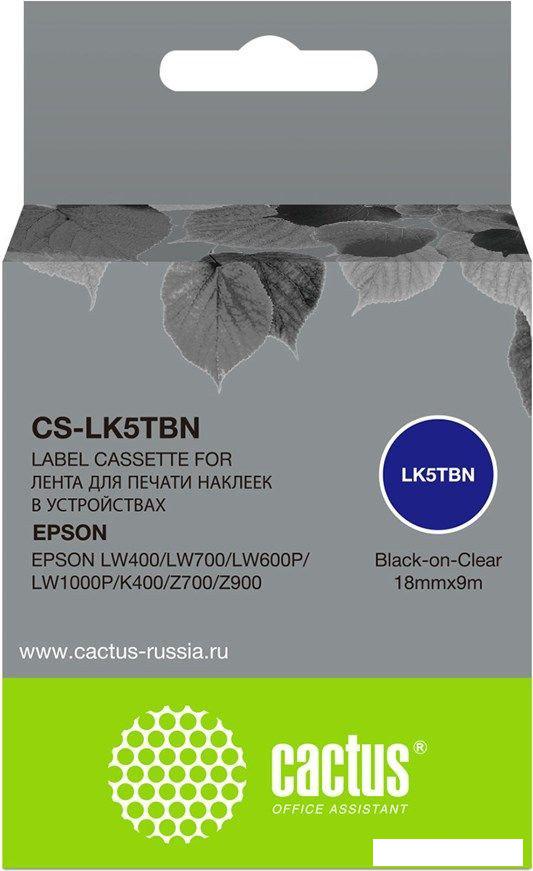 Картридж CACTUS CS-LK5TBN (аналог Epson LK5TBN)