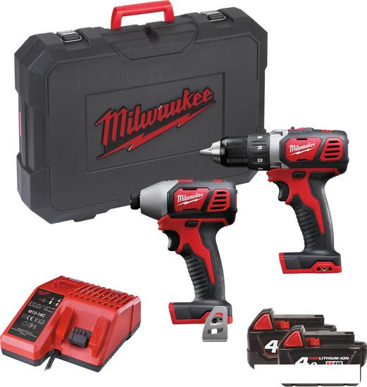 Milwaukee M18 BPP2D-402C 4933447126 (шуруповерт, винтоверт, 2 АКБ, кейс)