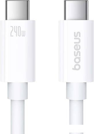 Кабель Baseus Superior Series 2 USB4 Full-Function Fast Charging Cable 240W USB Type-C - USB Type-C (1 м, белый)
