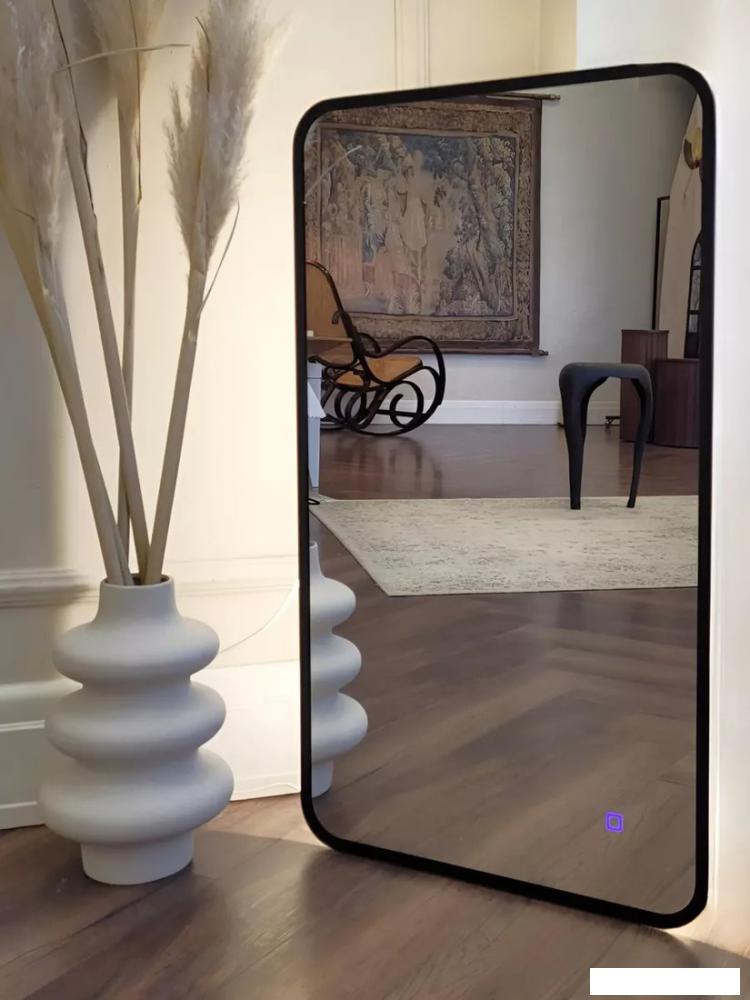 Зеркало с подсветкой  eMZe Smartphone 45x77 LED.UV.SMART.45.77.CHE (черный)