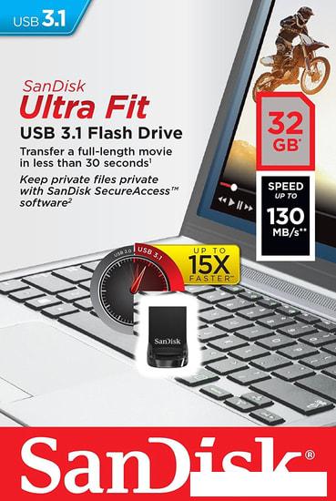 USB Flash SanDisk Ultra Fit USB 3.1 32GB SDCZ430-032G-G46