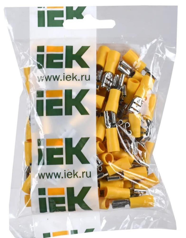 Разъем плоский IEK Рпим URM10-006-D34-7 (100 шт, желтый)