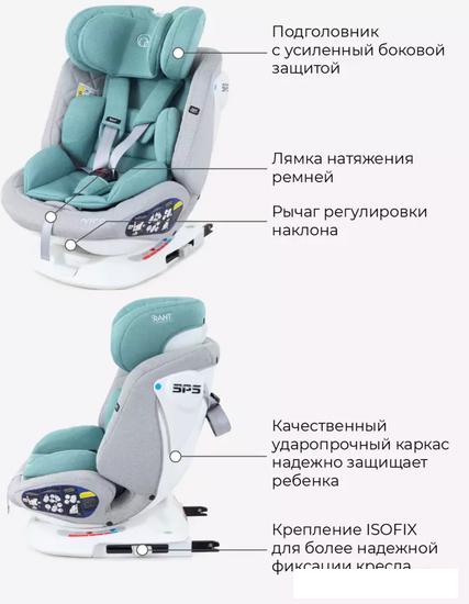 Детское автокресло Rant Nitro Isofix UB619 (серый/мятный)