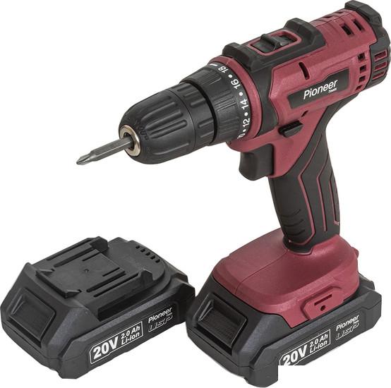 Дрель-шуруповерт Pioneer Tools CD-M2002C-USP (с 2-мя АКБ, кейс, оснастка)