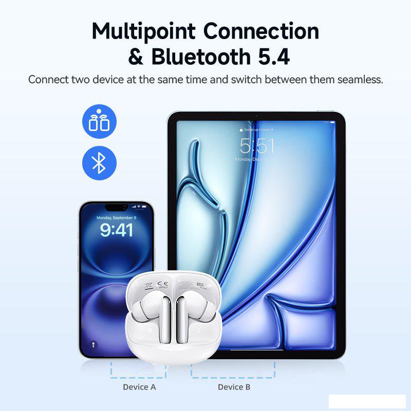 Наушники QCY MeloBuds N50 (белый)