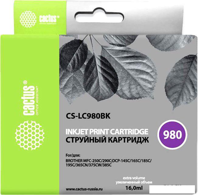 Картридж CACTUS CS-LC980BK (аналог Brother LC980BK)