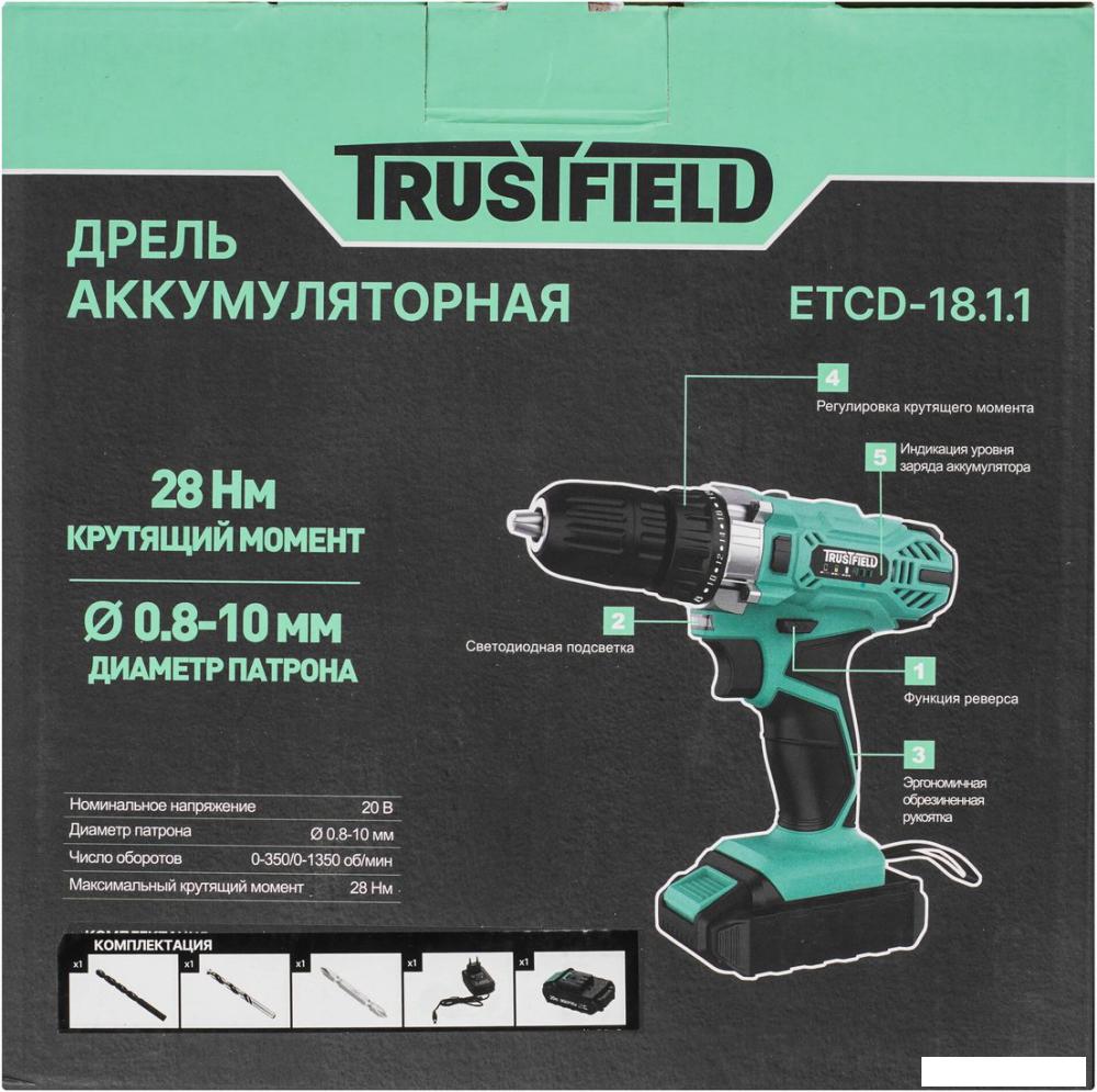 Дрель-шуруповерт Trustfield ETCD-18.1.1 (с 1-им АКБ)