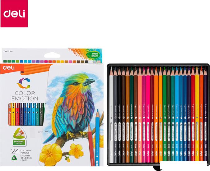 Набор цветных карандашей Deli Color Emotion EC00220 (24 цвета)