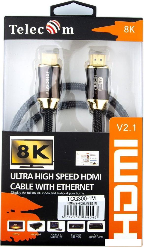 Кабель Telecom TCG300-1M HDMI - HDMI (1 м, черный)