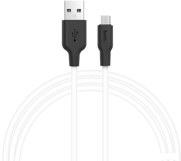 Кабель Hoco X21 microUSB (белый)