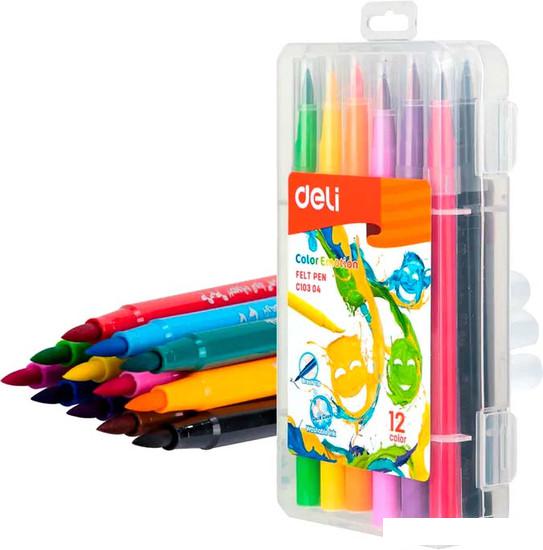 Фломастеры Deli Color Emotion EC10304 (12 цв)