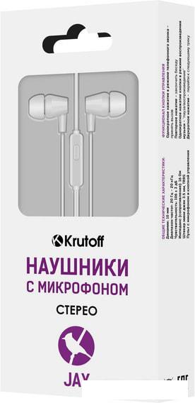 Наушники Krutoff Jay (белый)