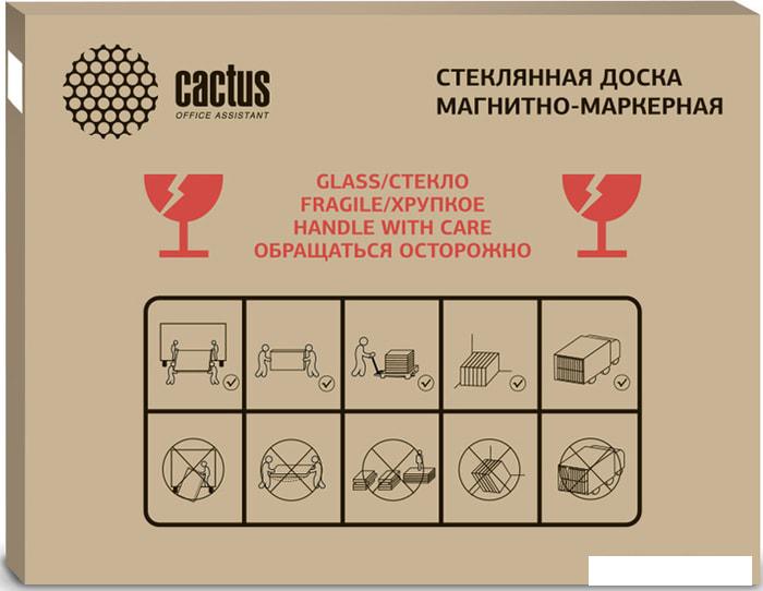Магнитно-маркерная доска CACTUS CS-GBD-65x100-WT