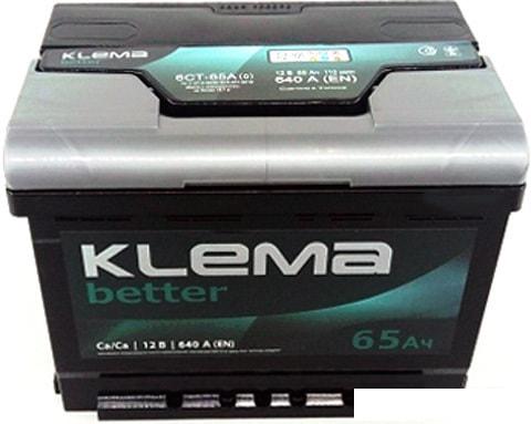 Автомобильный аккумулятор Klema Better 6СТ-65А(0) (65 А·ч)
