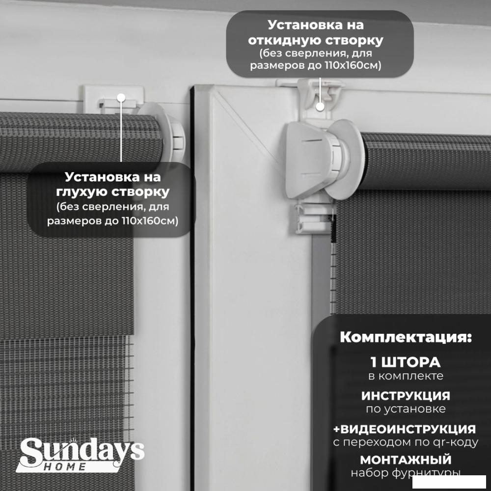 Шторы день-ночь Sundays Home ДН LB 111-10 160x170 (графитовый)