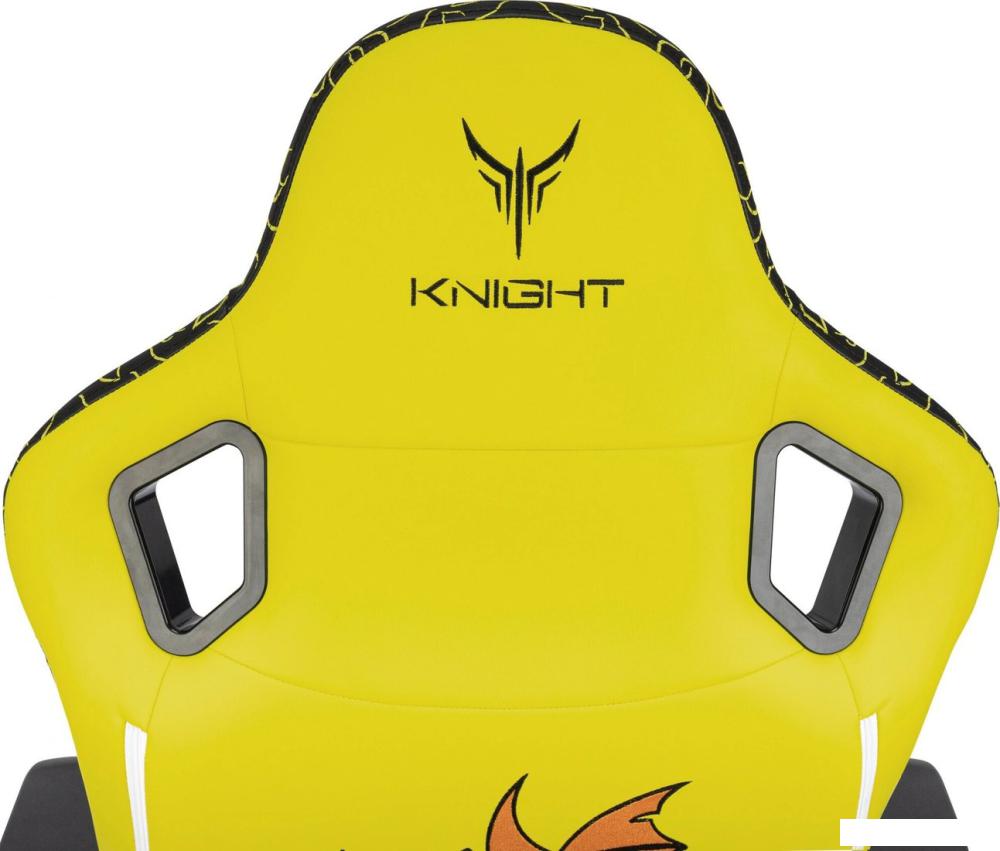 Игровое (геймерское) кресло Knight Craft Dragon (желтый экокожа)