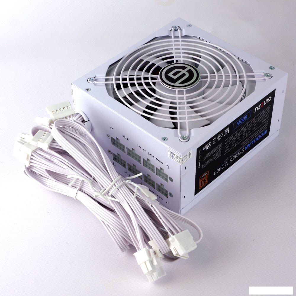 Блок питания Ginzzu MC600 (белый)