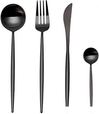 Набор столовых приборов Maison Maxx Stainless Steel Set (черный)