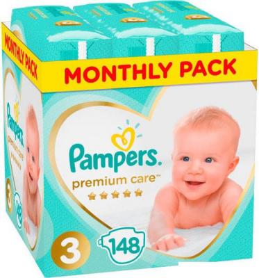 Подгузники Pampers Premium Care 3 (148 шт)