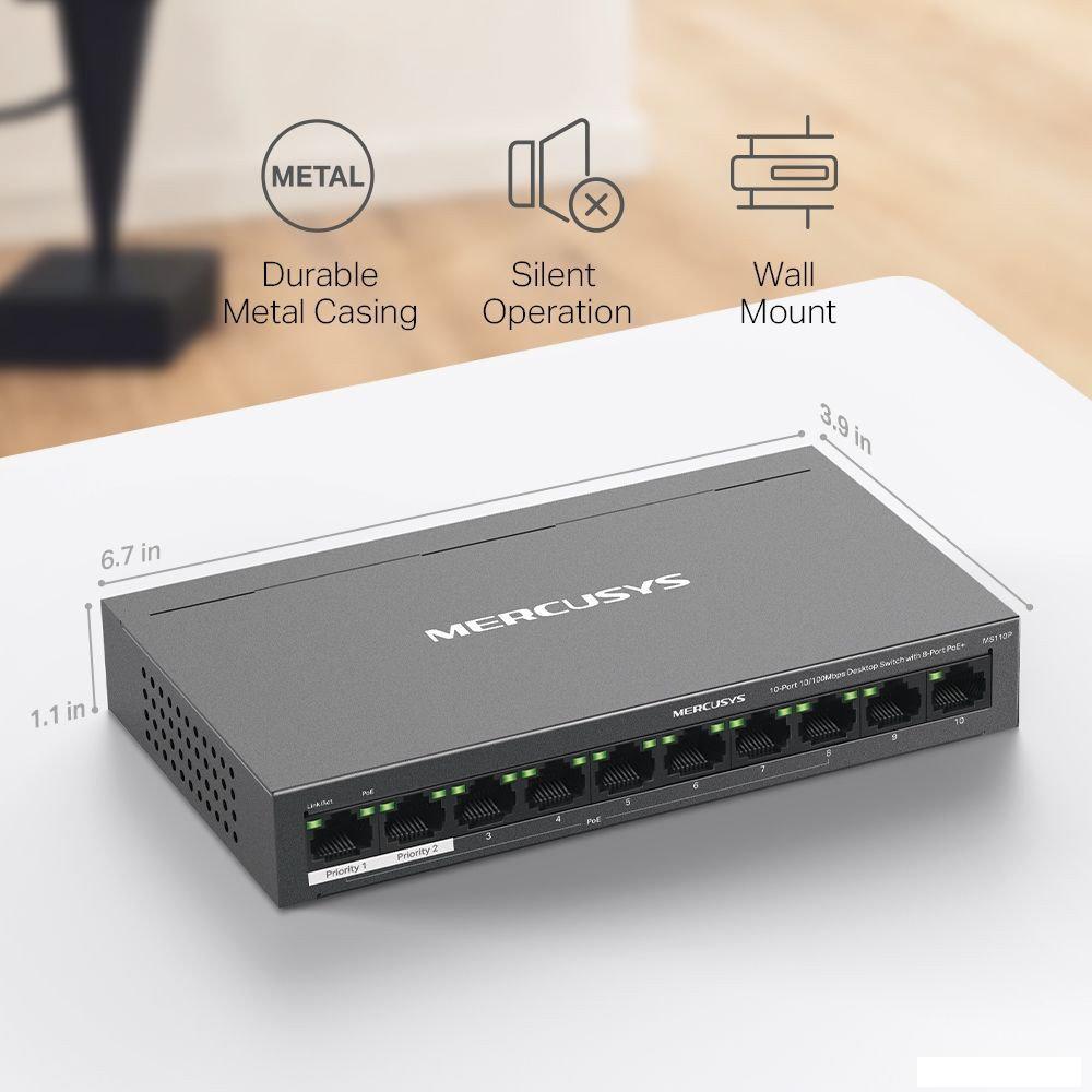 Неуправляемый коммутатор Mercusys MS110P