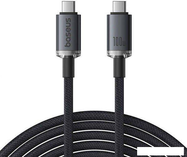 Кабель Baseus Crystal Shine USB3.2 Full-Featured Fast-Charging 100W USB Type-C - USB Type-C (1.5 м, черный)