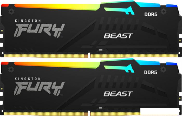 Оперативная память Kingston FURY Beast RGB 2x8ГБ DDR5 6000 МГц KF560C30BBEAK2-16