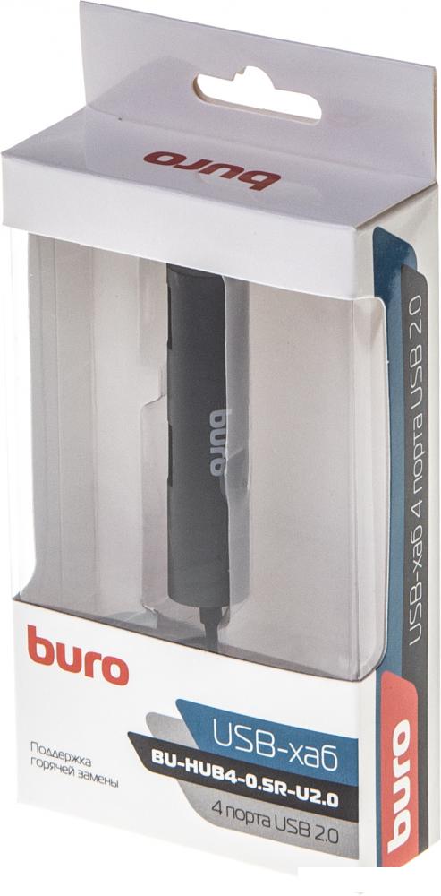 USB-хаб Buro BU-HUB4-0.5R-U2.0