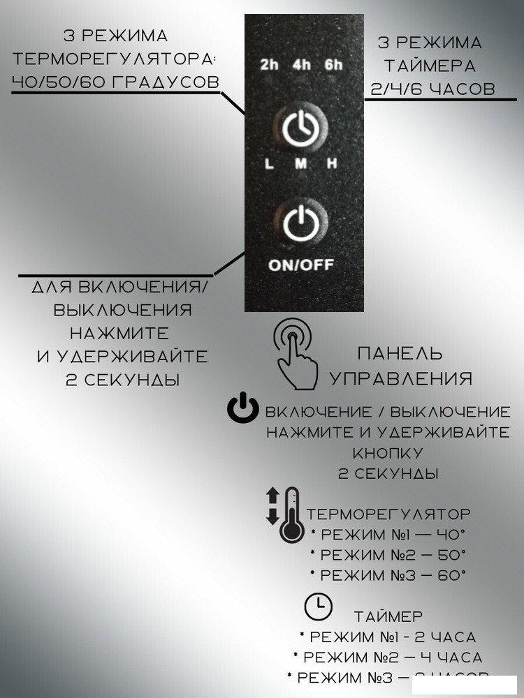Полотенцесушитель Granula Квадро 50x60 (терморегулятор, черный матовый)