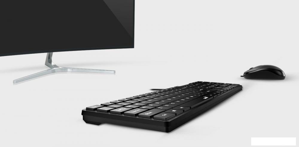Офисный набор Genius SlimStar C126 (черный)