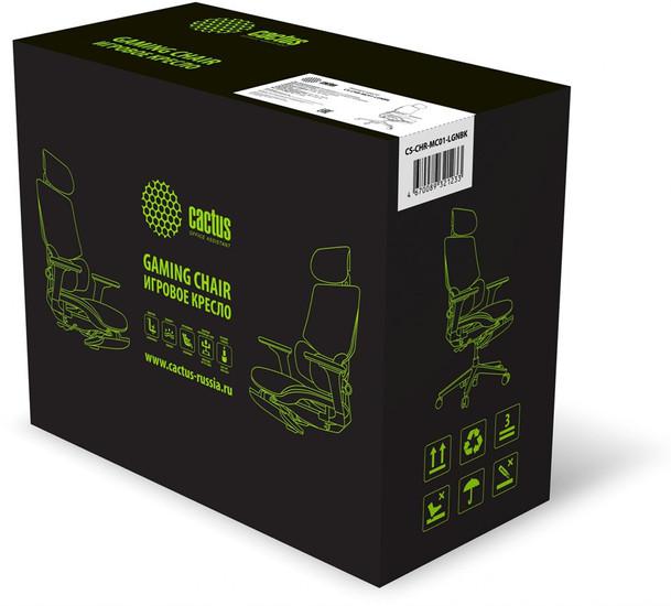 Офисное кресло CACTUS CS-CHR-MC01-LGNBK (черный/салатовый)