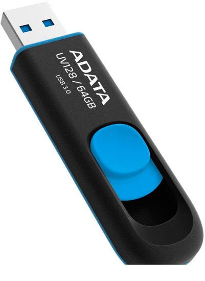 USB Flash ADATA DashDrive UV128 64GB (черный/синий)