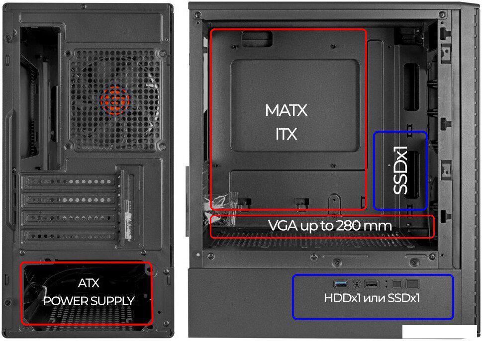 Корпус Ginzzu CL405