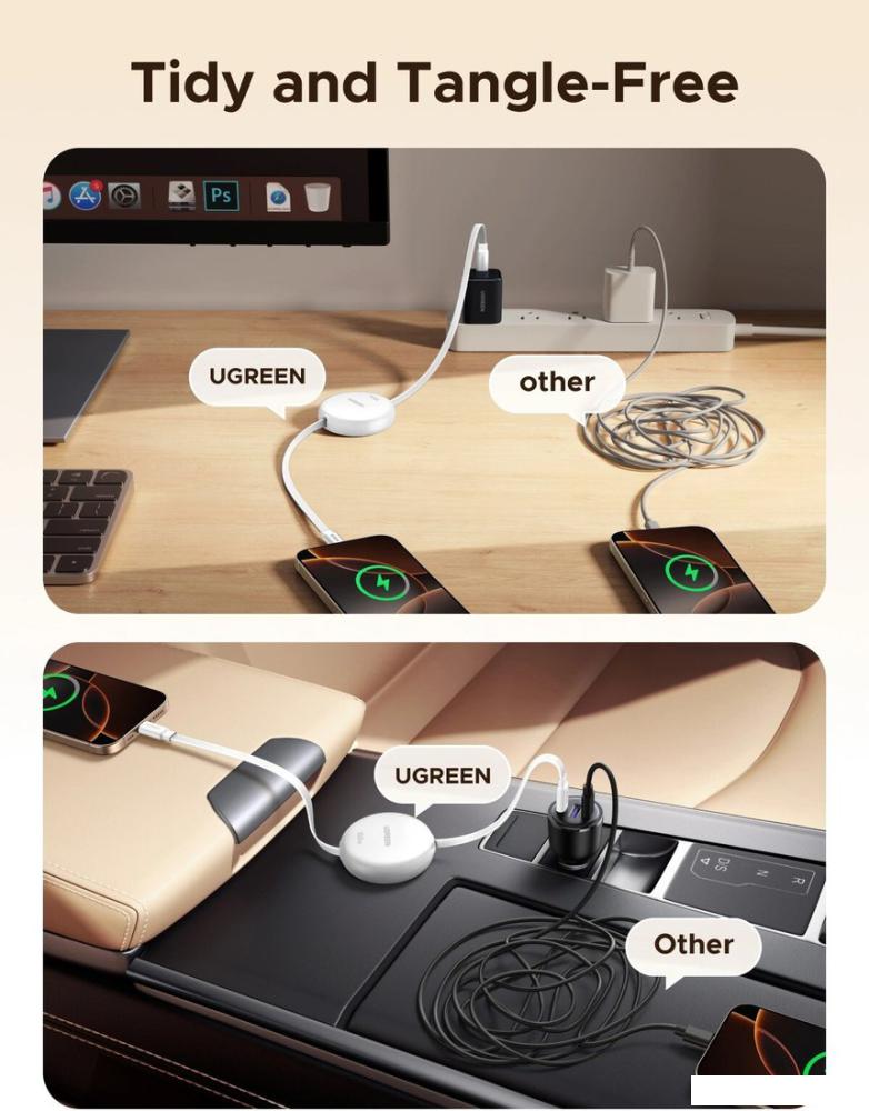 Кабель Ugreen L531 95673 USB Type-C - USB Type-C (0.94 м, белый)