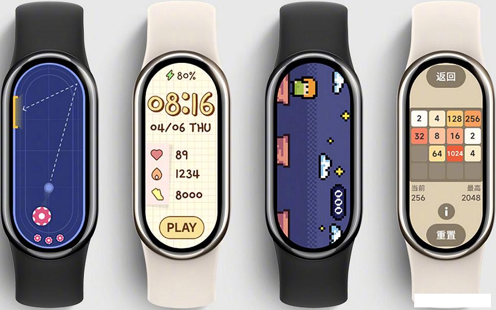 Фитнес-браслет Xiaomi Smart Band 8 (золотистый, с кремовым силиконовым ремешком, международная версия)