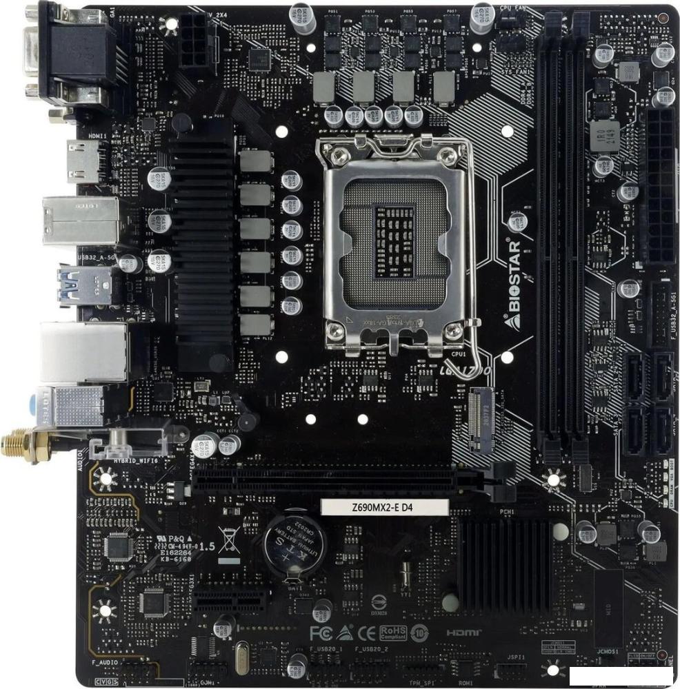 Материнская плата BIOSTAR Z690MX2-E D4 Ver. 6.0
