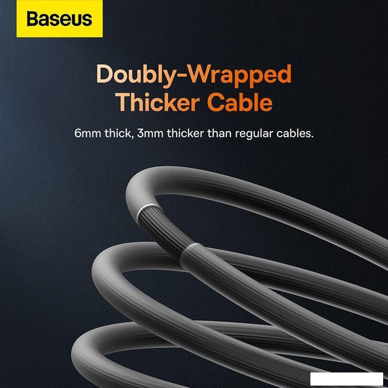 Кабель Baseus CoolPlay Series USB Type-A - Lightning (1 м, черный)