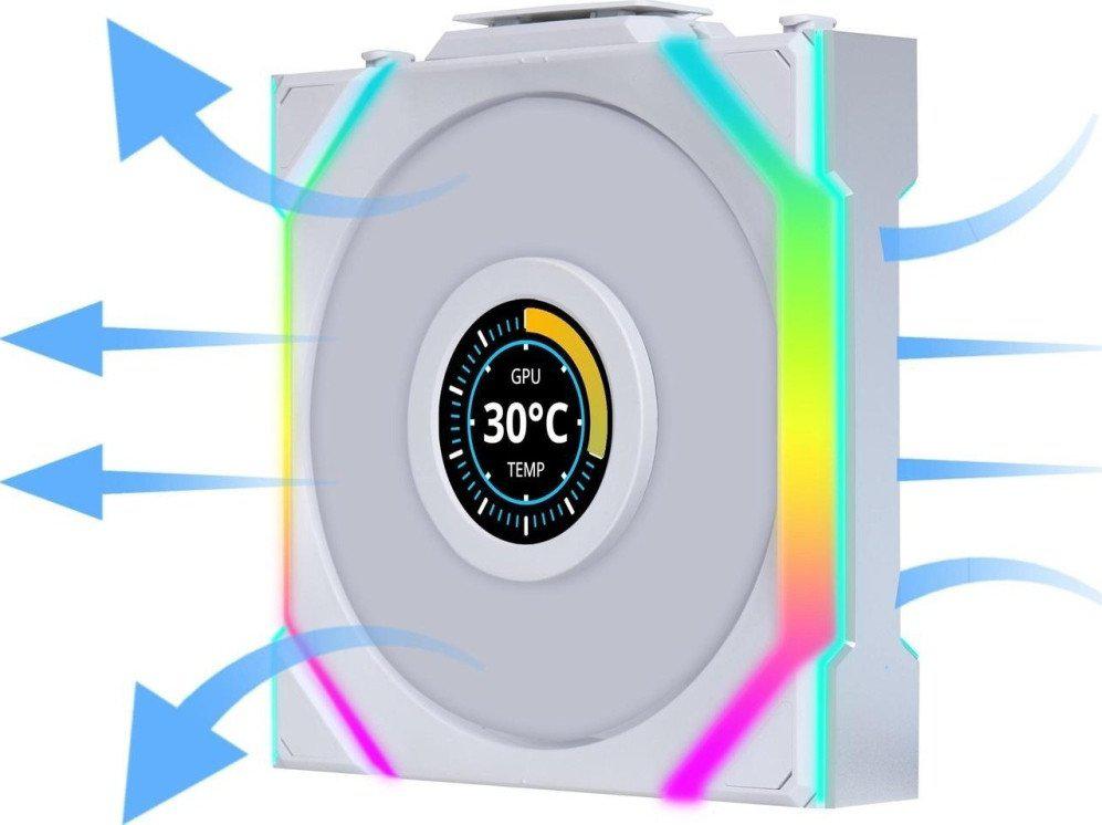 Комплект вентиляторов для корпуса с контроллером Lian Li Uni Fan SL 120 Wireless LCD Reverse G99.12RSLLCD1W3W.R0